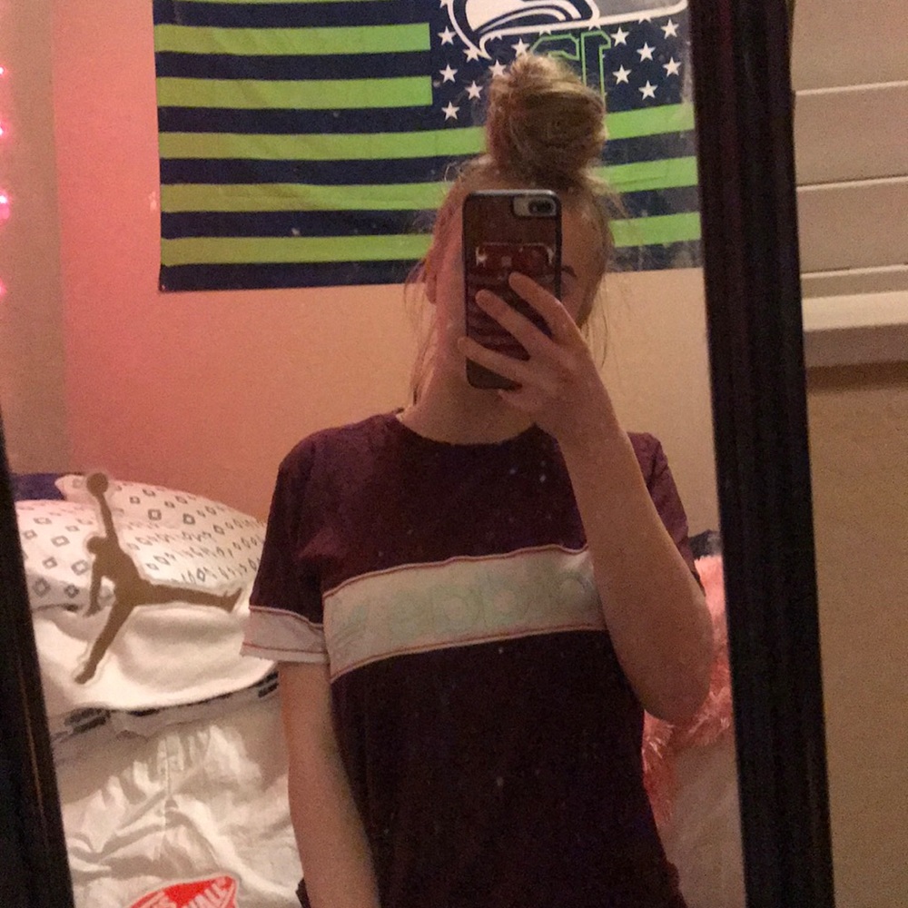 Maroon Adidas Tee